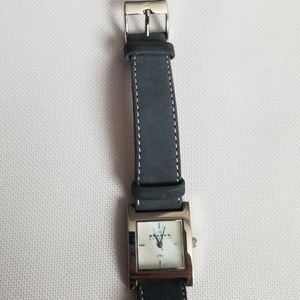 Skagen suede watch: denim blue **needs battery**